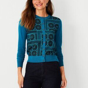 Ann Taylor Mixed Media Cardgian Size Small
